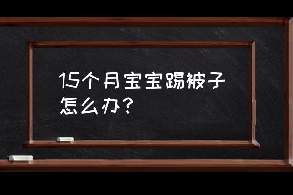 宝宝晚上穿睡袋踢被子怎么办 15个月宝宝踢被子怎么办？