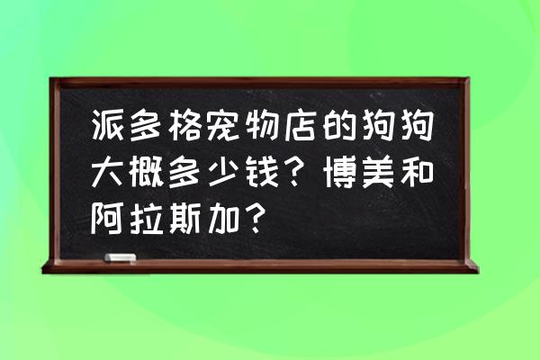 博美哈多利多少钱一只 派多格宠物店的狗狗大概多少钱？博美和阿拉斯加？