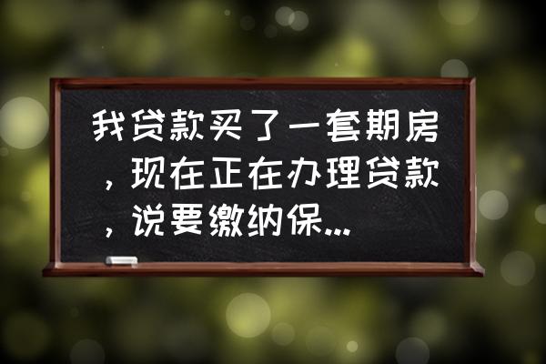 银行贷款交的保证金叫什么 我贷款买了一套期房，现在正在办理贷款，说要缴纳保证金，保证金干什么的？