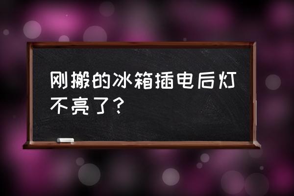 新奥马冰箱灯不亮了怎么回事 刚搬的冰箱插电后灯不亮了？