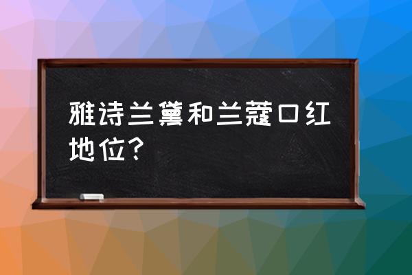 兰蔻口红属于什么档次 雅诗兰黛和兰蔻口红地位？