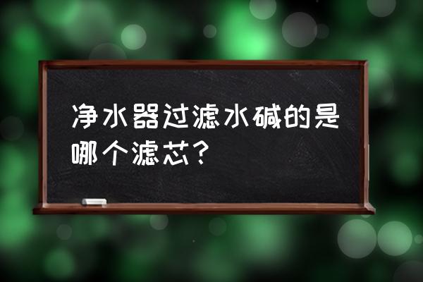 家用净水器用哪种滤芯能去除水垢 净水器过滤水碱的是哪个滤芯？