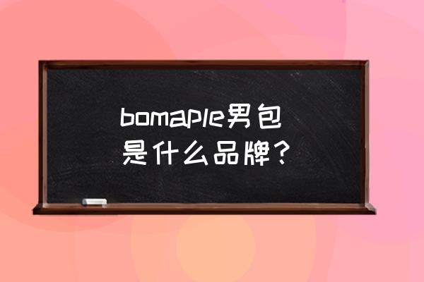 botlav钥匙包男怎么样 bomaple男包是什么品牌？