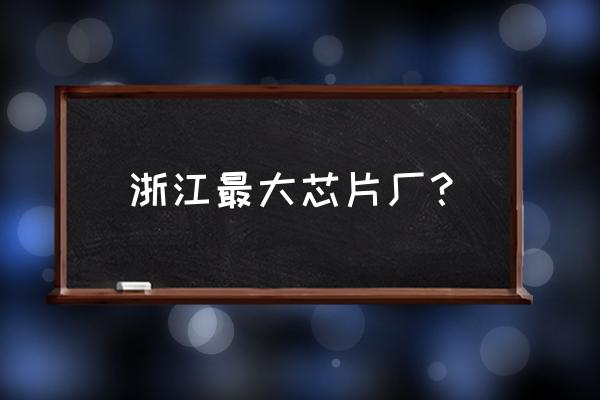 国投创合是国企吗 浙江最大芯片厂？