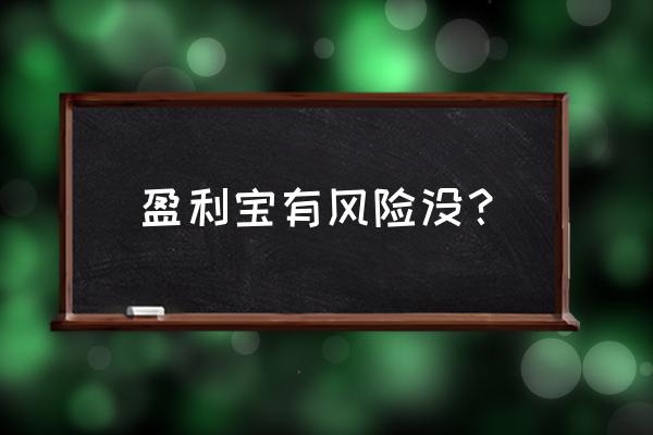 建设银行盈利宝怎么查询余额 盈利宝有风险没？