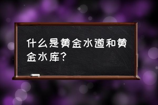 丰城黄金水库几时建成的 什么是黄金水道和黄金水库？