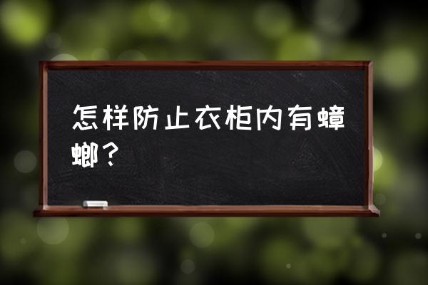 衣柜内放置什么可防蟑螂 怎样防止衣柜内有蟑螂？