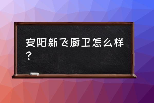 新飞橱柜质量好吗 安阳新飞厨卫怎么样？