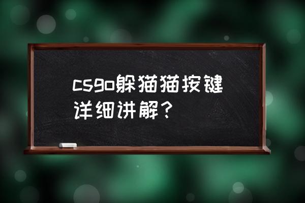 指南猫旅行如何取消订单 csgo躲猫猫按键详细讲解？