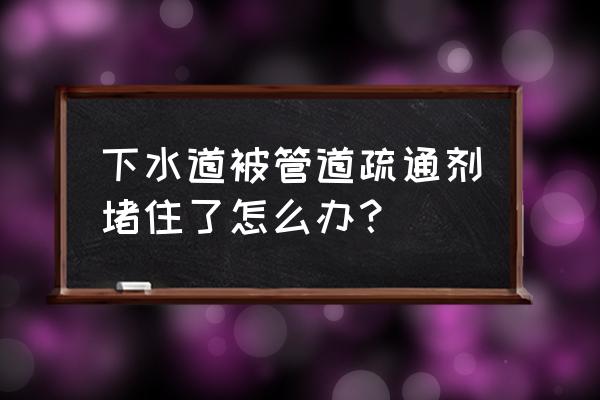 排水管道堵塞怎么疏通 下水道被管道疏通剂堵住了怎么办？