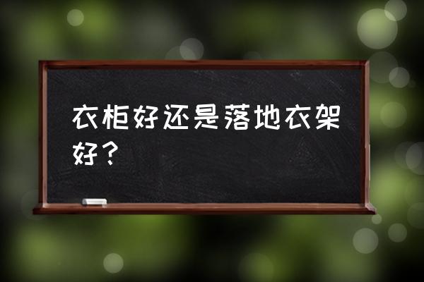 挂衣架哪种实用 衣柜好还是落地衣架好？