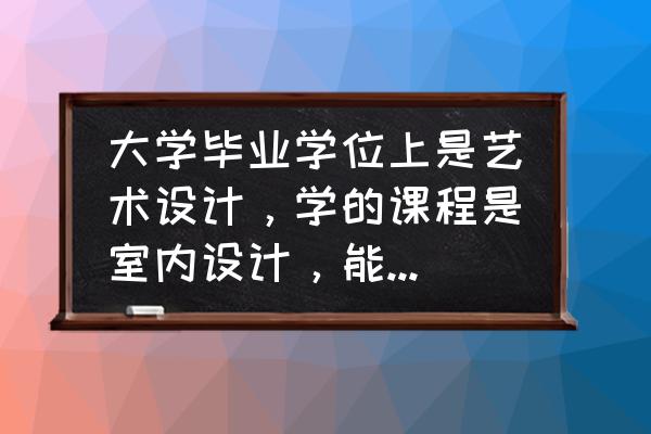 中国注册室内设计师证书报名官网 大学毕业学位上是艺术设计，学的课程是室内设计，能考一建吗？