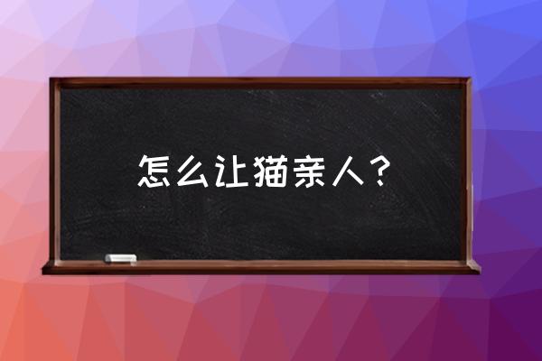 小猫怎么做可爱又简单 怎么让猫亲人？