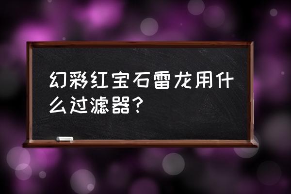 七彩雷龙鱼是圆头还是扁头 幻彩红宝石雷龙用什么过滤器？