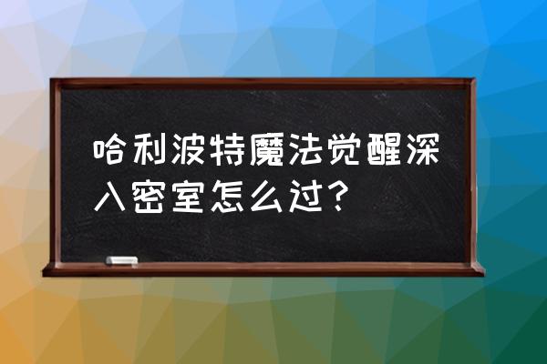 哈利波特魔法觉醒1992密室入口 哈利波特魔法觉醒深入密室怎么过？