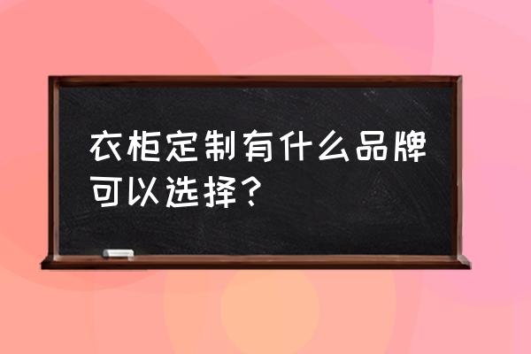 衣柜设计美学诠释当代居家风格 衣柜定制有什么品牌可以选择？