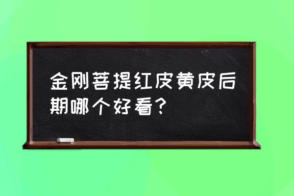 金刚菩提子红皮和黄皮有什么区别 金刚菩提红皮黄皮后期哪个好看？