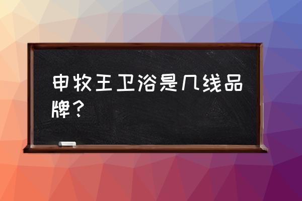 卫浴五金性价比最高品牌 申牧王卫浴是几线品牌？