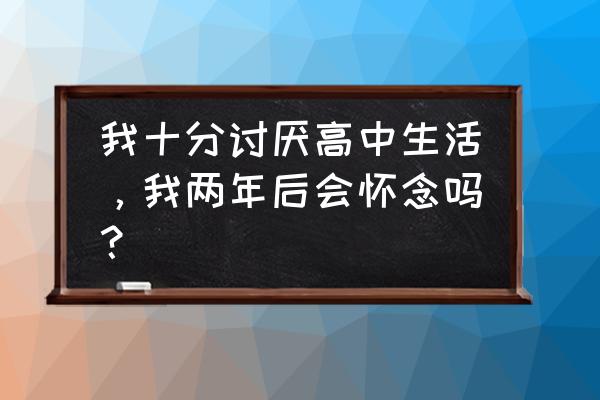 粉色闺蜜手帐 我十分讨厌高中生活，我两年后会怀念吗？