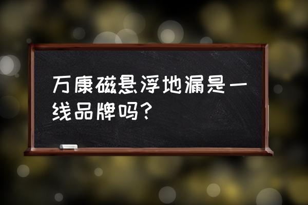 地漏十大品牌万康磁悬浮地漏 万康磁悬浮地漏是一线品牌吗？