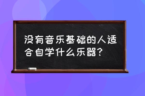 音乐常识知识大全集 没有音乐基础的人适合自学什么乐器？