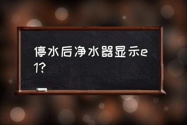 苹果手机删除pp助手报废了怎么办 停水后净水器显示e1？