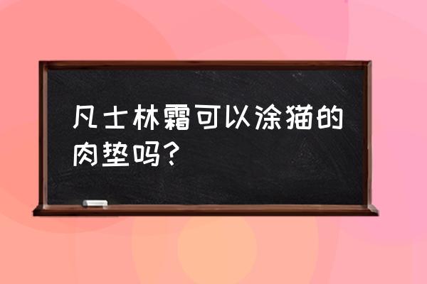 猫咪足部护理霜推荐 凡士林霜可以涂猫的肉垫吗？