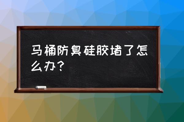 硅胶垫防臭和内芯防臭 马桶防臭硅胶堵了怎么办？