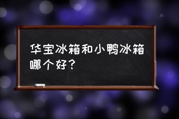 冰箱哪个牌子比较好 华宝冰箱和小鸭冰箱哪个好？