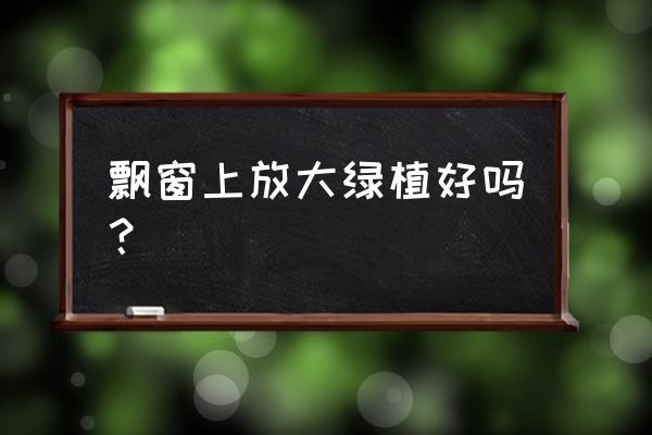 家里阳台飘窗上种点什么绿植 飘窗上放大绿植好吗？