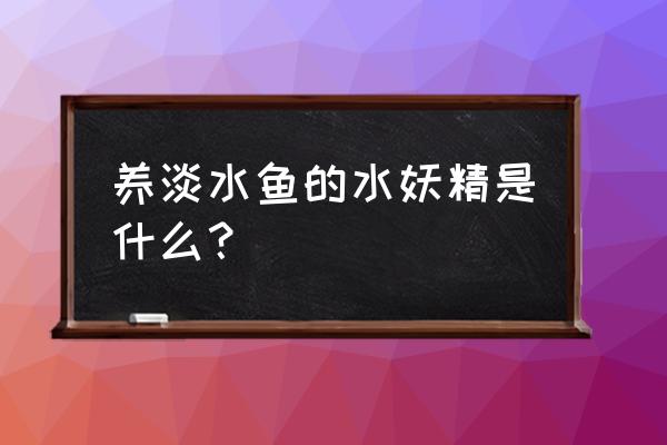 养鱼老道怎么挑选健康的金鱼 养淡水鱼的水妖精是什么？