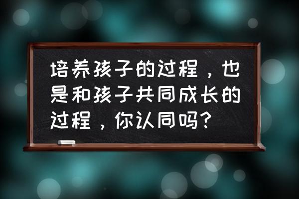 亲子陪伴的真正含义 培养孩子的过程，也是和孩子共同成长的过程，你认同吗？