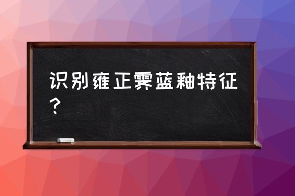 霁蓝釉瓷器底部断代 识别雍正霁蓝釉特征？