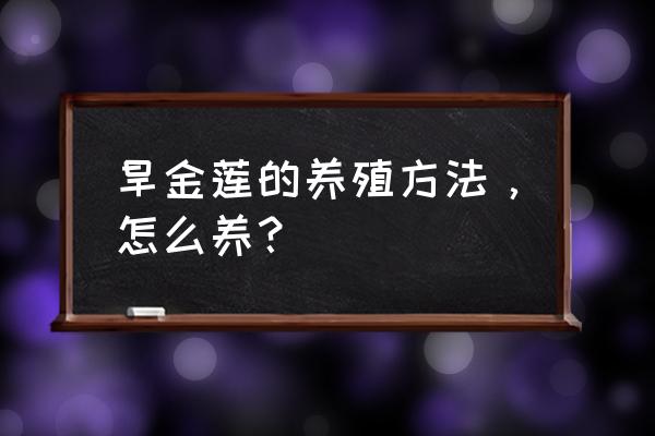 旱金莲冬天怎样养护才能开花 旱金莲的养殖方法，怎么养？