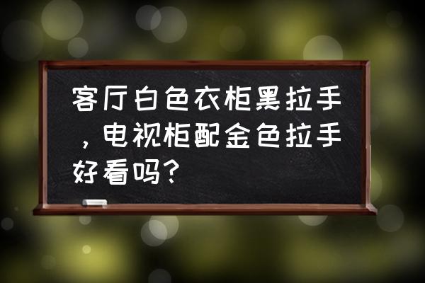 客厅电视柜连接卧室衣柜 客厅白色衣柜黑拉手，电视柜配金色拉手好看吗？